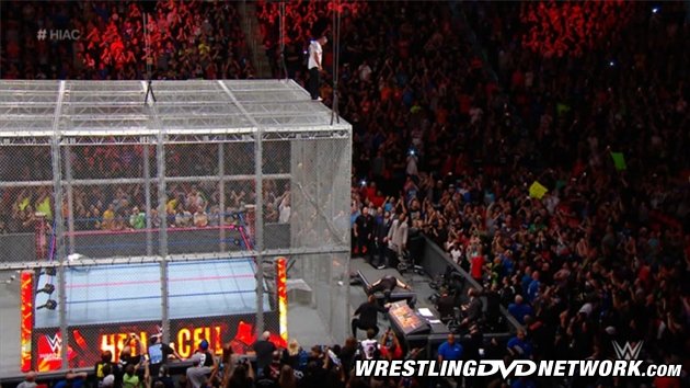 WWE - Shane McMahon On Top of Hell in a Cell, Ready to Jump Off onto Kevin Owens!