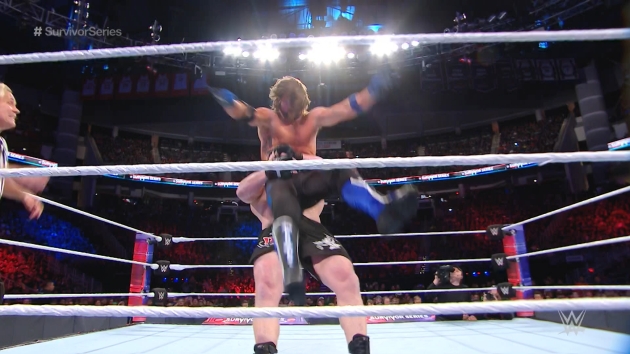 WWE - Brock Lesnar Gives AJ Styles A Huge German Suplex!