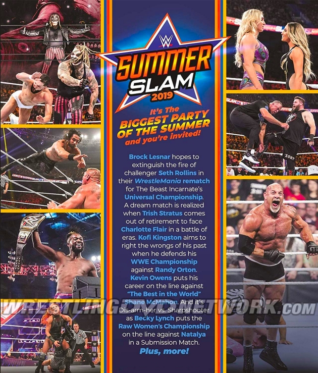 WWE SummerSlam 2019 DVD - Back Cover Artwork